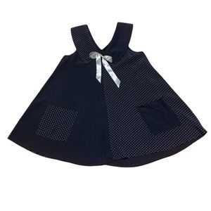 Vintage Sleeveless Blouse Black Polka Dot Collared Tank Top Cha Cha Cha 90’s